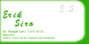 erik siro business card